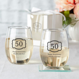 Open image in slideshow, Personalized Stemless Wine Glass
